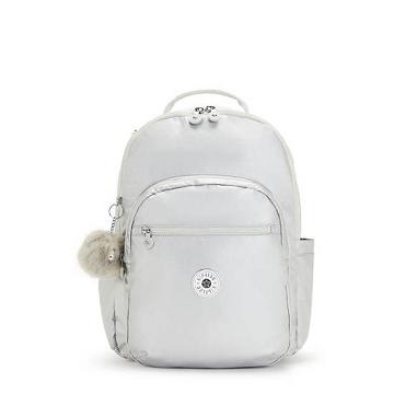 Bolsas Para Portatil Kipling Seoul Large Metallic 15" Backpack Blancos | MX 1656YX